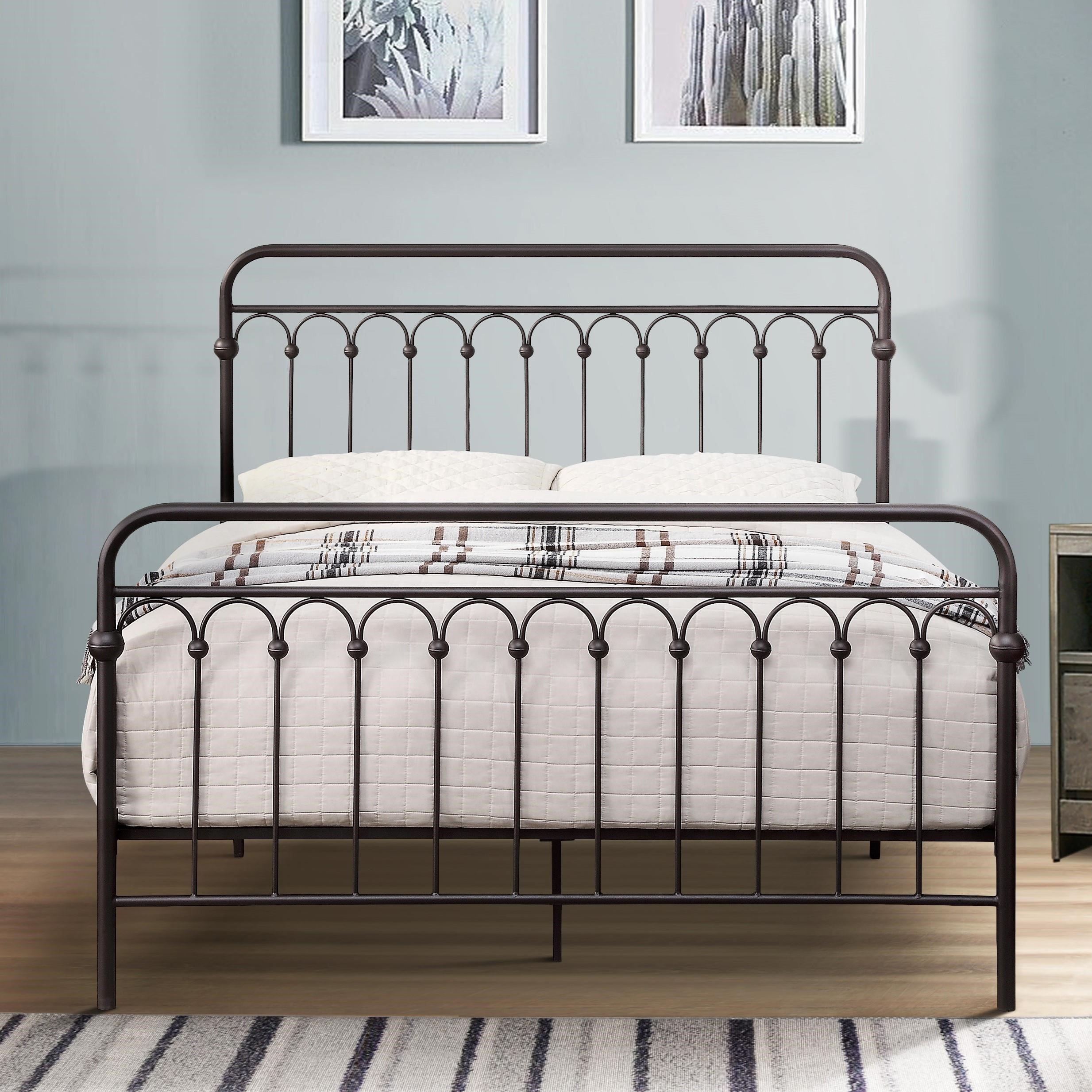 Homelegance Metal Beds SH20151 Queen Metal Platform Bed Royal